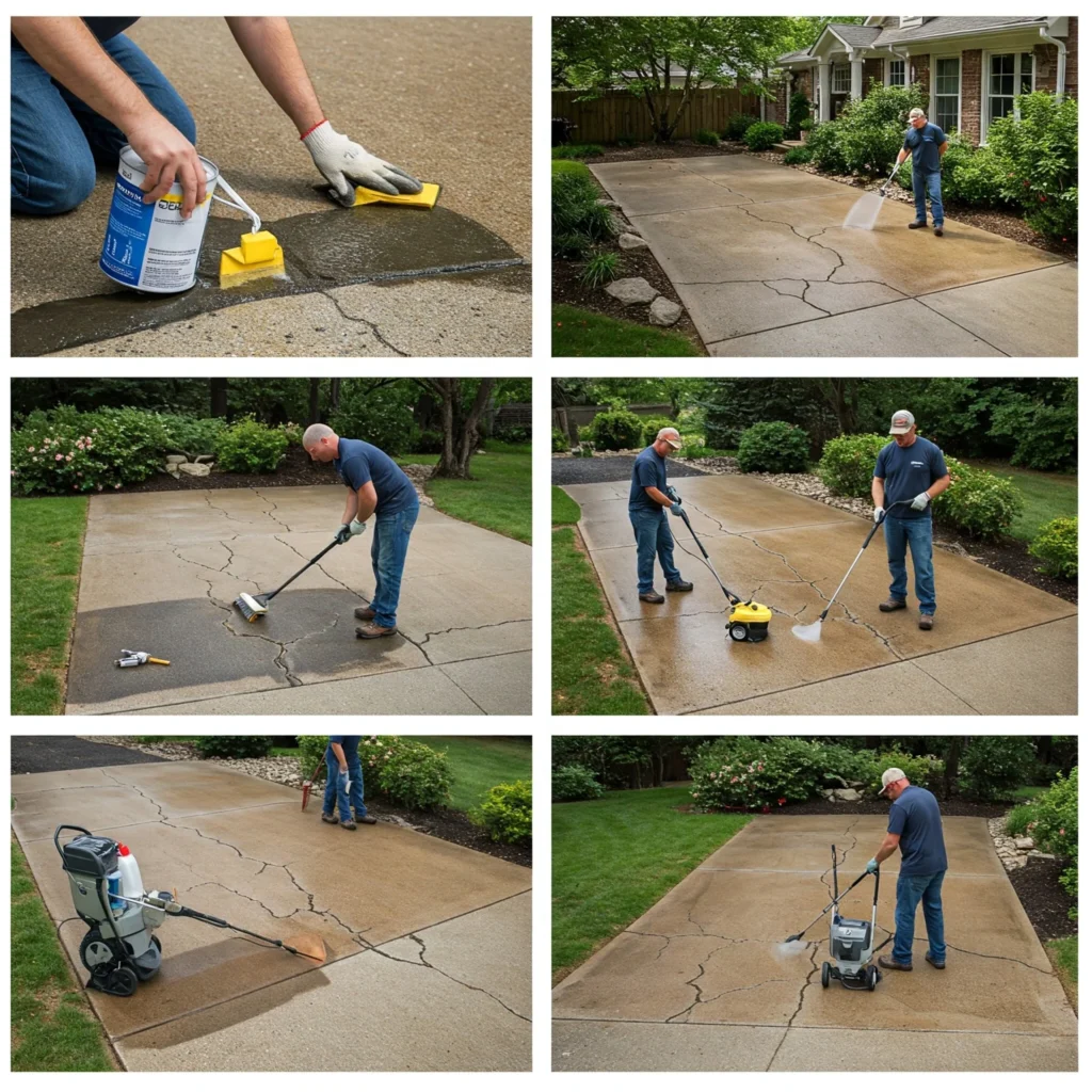 concrete driveway maintenance