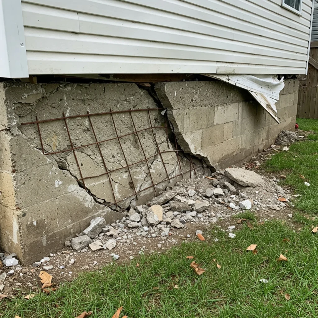 severe foundation damage