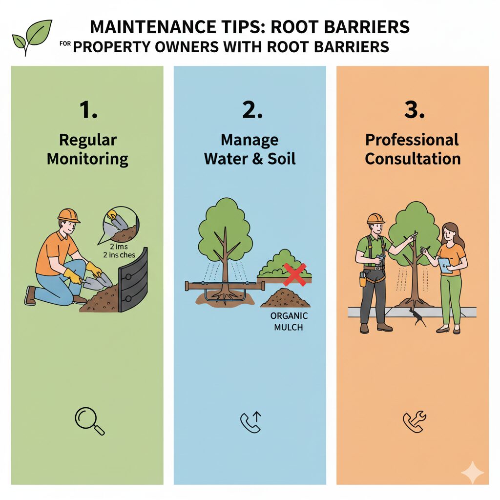 Maintance Tips root barrier for Property Owners