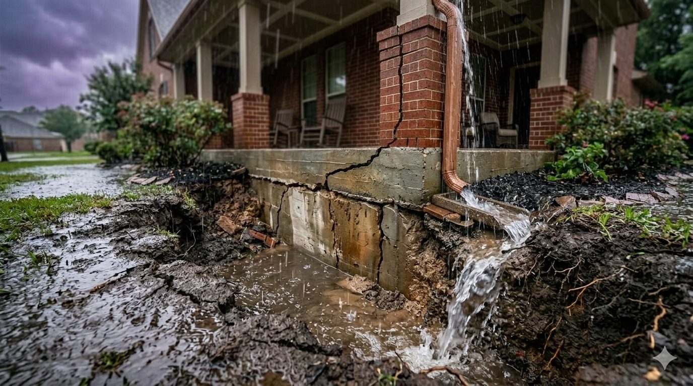 Heavy Rain Triggers Foundation Damage